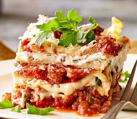 Bolognese Lasagna with Porcini-Ricotta Filling
